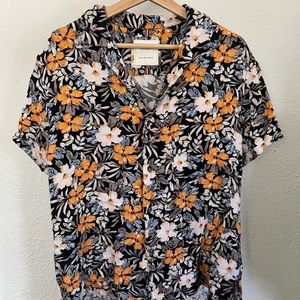 Denim&Flower Hawaiian-Style Shirt